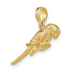 FJC Finejewelers 10 kt Yellow Gold 3-D Parrot Charm 12 x 24 mm