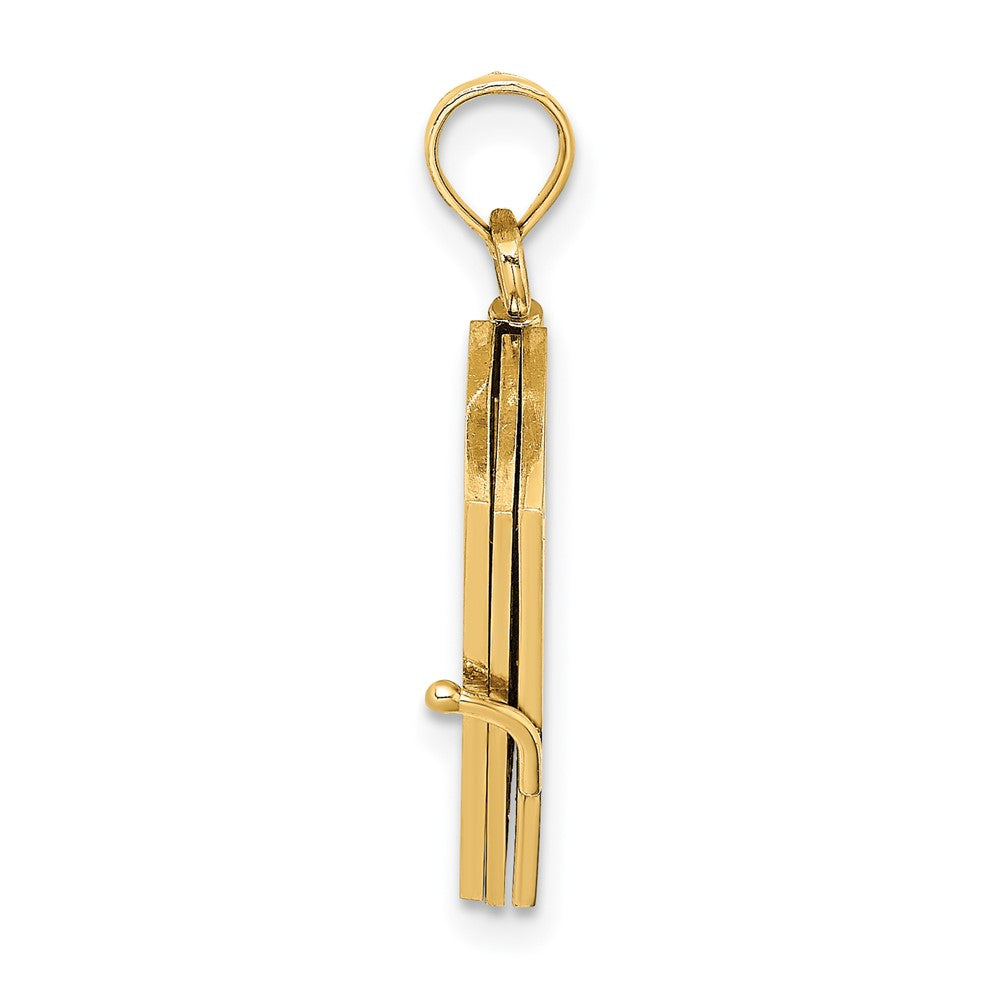 FJC Finejewelers 10 kt Yellow Gold 3-D Moveable Enameled AN IRISH PRAYER Book with Clover Charm 24 x 17 mm