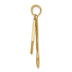FJC Finejewelers 10 kt Yellow Gold W/Enamel 3-D Cook Book and Spoon Charm