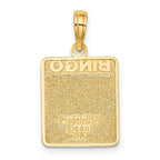 FJC Finejewelers 10 kt Yellow Gold with Enamel Bingo Card Charm 19 x 13 mm