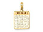 FJC Finejewelers 10 kt Yellow Gold with Enamel Bingo Card Charm 19 x 13 mm