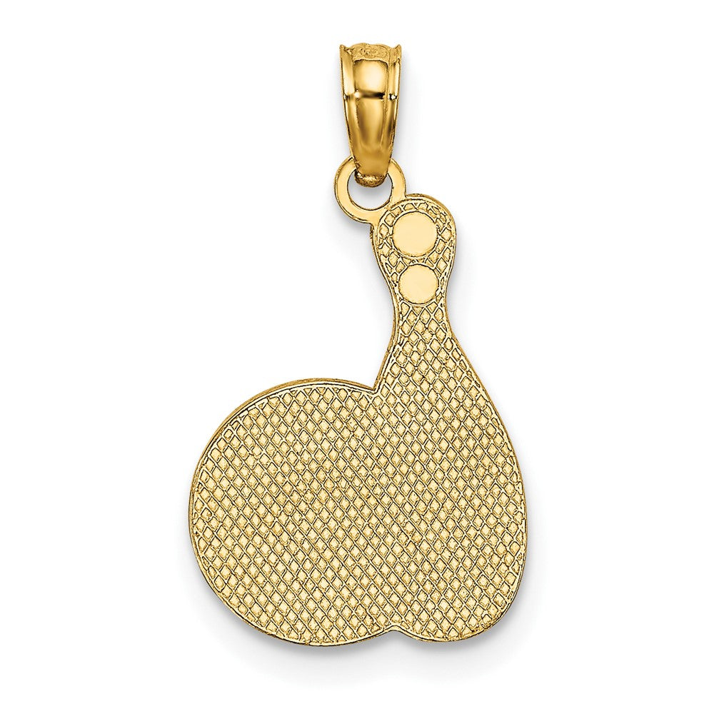 FJC Finejewelers 10 kt Yellow Gold Enamel Bowling Ball and Pin Charm 15 x 11 mm