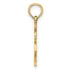 FJC Finejewelers 10 kt Yellow Gold Dollar Sign Charm 17 x 9 mm