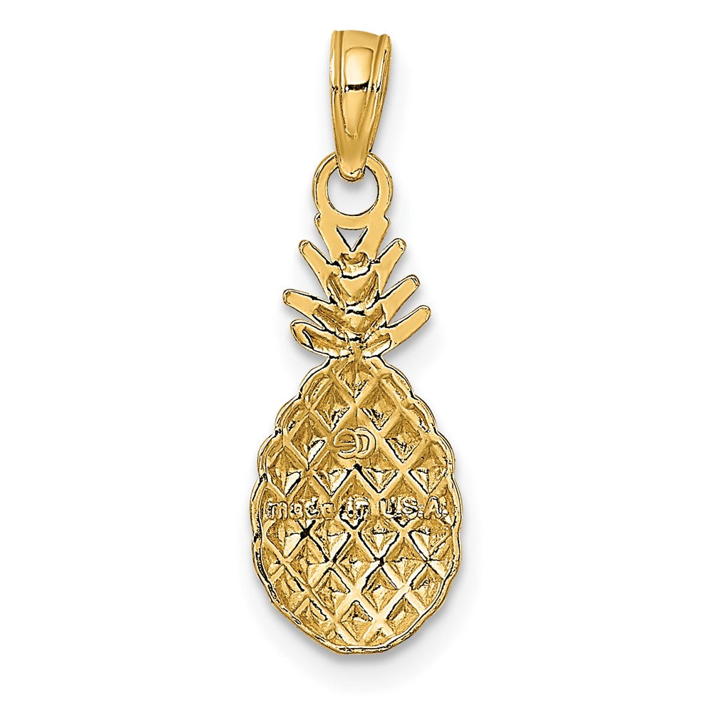 FJC Finejewelers 10 kt Yellow Gold Textured Pineapple Charm 16 x 7 mm