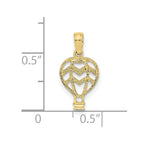 FJC Finejewelers 10 kt Yellow Gold Cut-Out Flat Hot Air Balloon Charm 12 x 9 mm