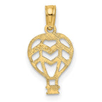 FJC Finejewelers 10 kt Yellow Gold Cut-Out Flat Hot Air Balloon Charm 12 x 9 mm