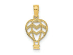 FJC Finejewelers 10 kt Yellow Gold Cut-Out Flat Hot Air Balloon Charm 12 x 9 mm