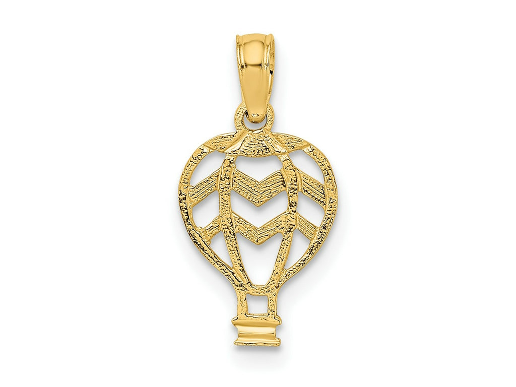 FJC Finejewelers 10 kt Yellow Gold Cut-Out Flat Hot Air Balloon Charm 12 x 9 mm