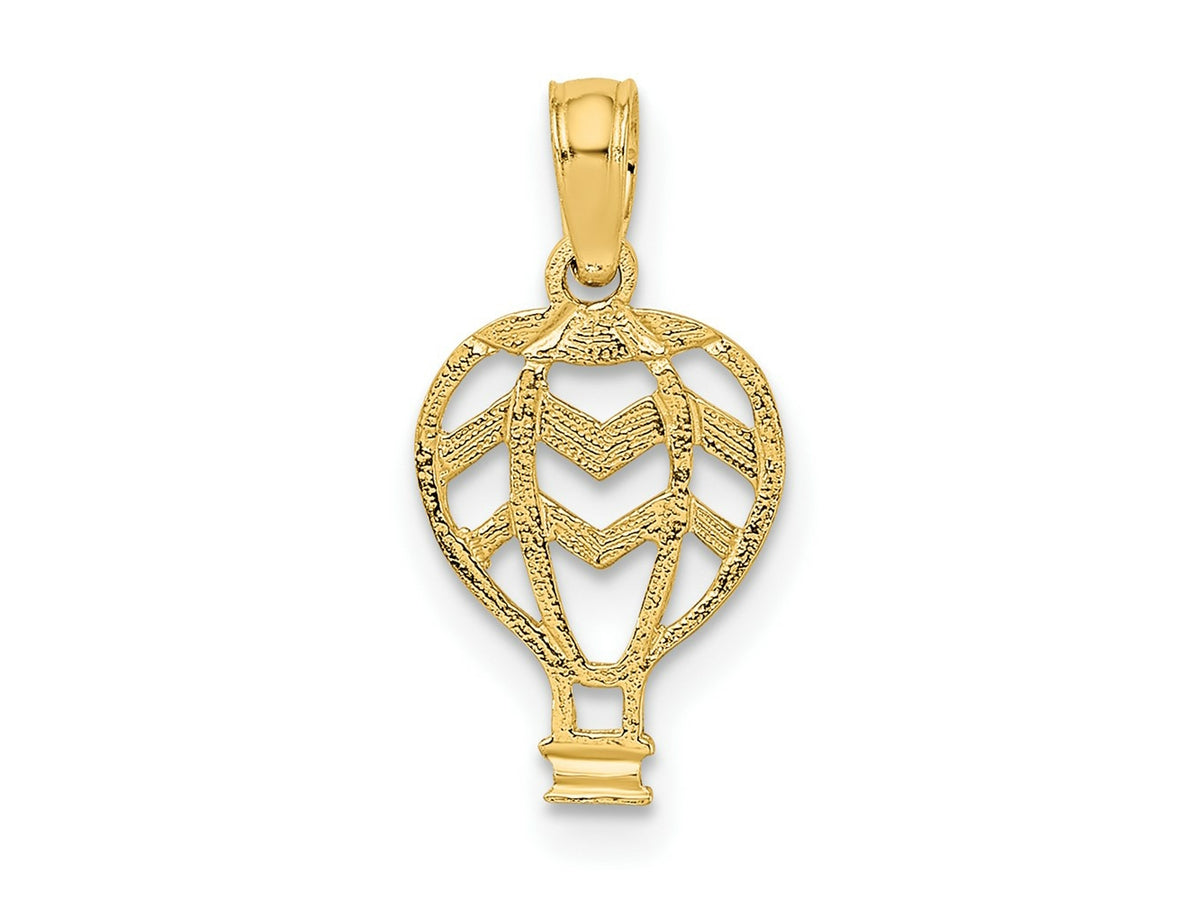 FJC Finejewelers 10 kt Yellow Gold Cut-Out Flat Hot Air Balloon Charm 12 x 9 mm