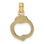 FJC Finejewelers 10 kt Yellow Gold Moveable Handcuffs Charm 11 x 11 mm