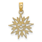 FJC Finejewelers 10 kt Yellow Gold Smiling Sun Charm 17 x 13 mm