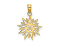 FJC Finejewelers 10 kt Yellow Gold Smiling Sun Charm 17 x 13 mm