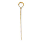 FJC Finejewelers 10 kt Yellow Gold 3-D Flat Hand Saw Charm 30 x 8 mm