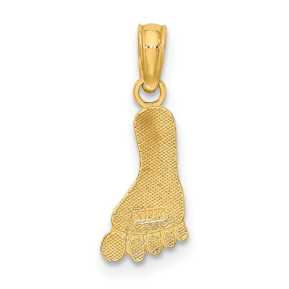FJC Finejewelers 10 kt Yellow Gold Polished Foot Charm 11 x 6 mm