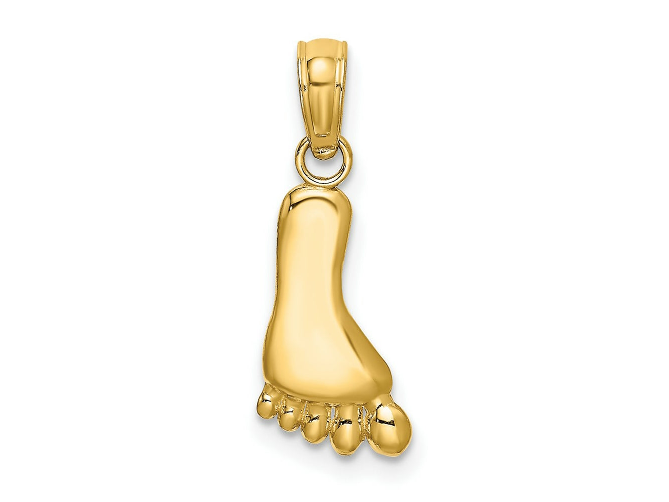 FJC Finejewelers 10 kt Yellow Gold Polished Foot Charm 11 x 6 mm