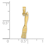 FJC Finejewelers 10 kt Yellow Gold 3-D Paint Brush Charm 20 x 3 mm