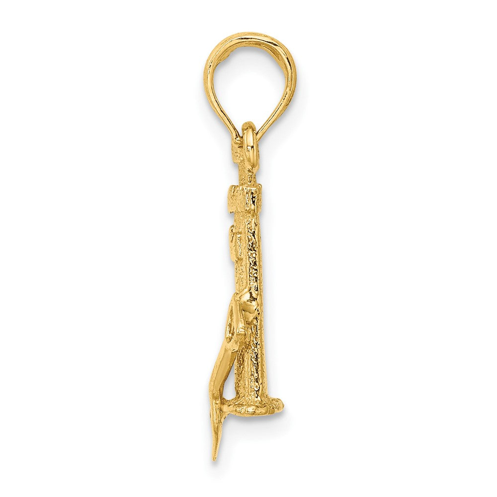 FJC Finejewelers 10 kt Yellow Gold 3-D Sand Castle with Shovel Charm 25 x 13 mm