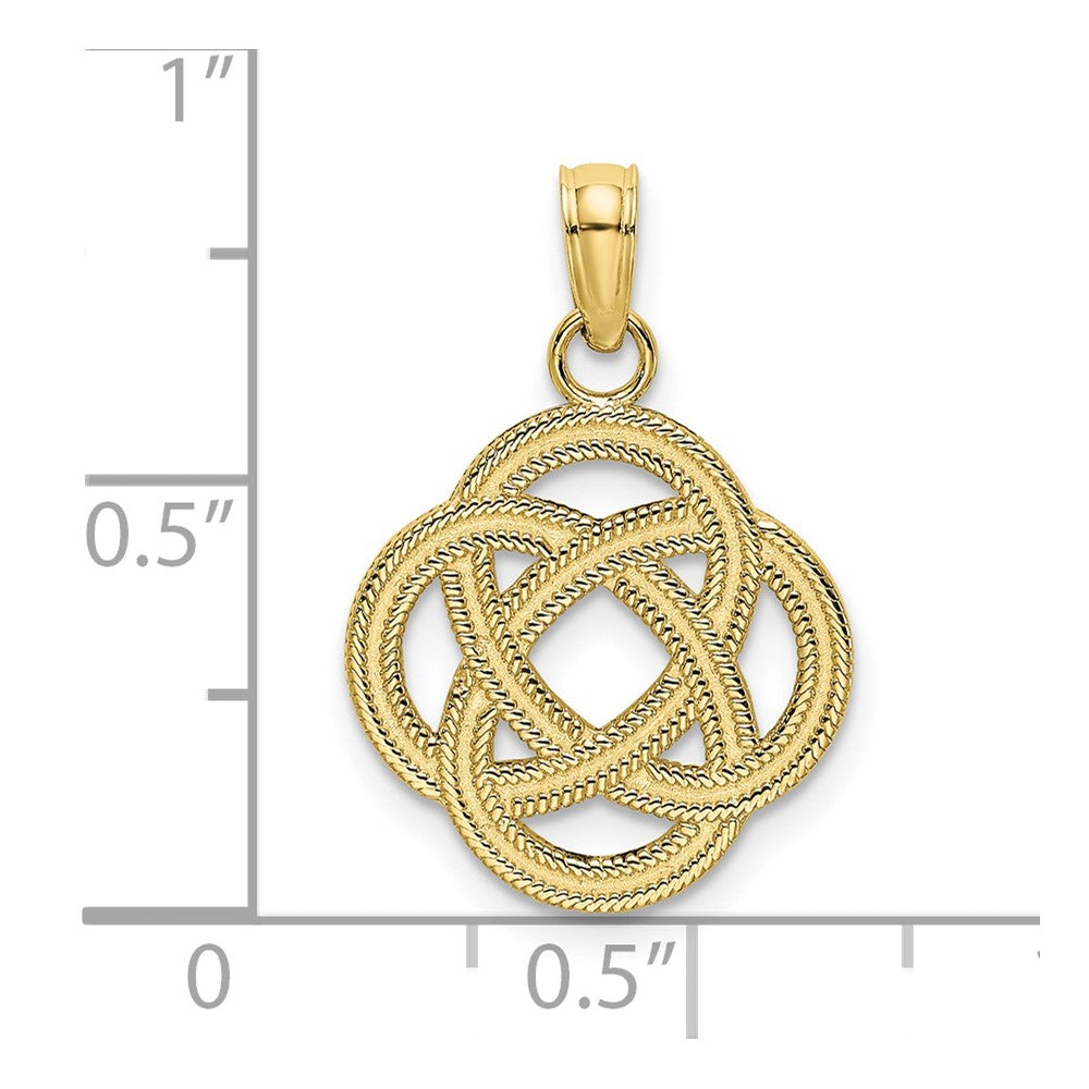 FJC Finejewelers 10 kt Yellow Gold Small Celtic Eternity Knot Circle Charm 17 mm