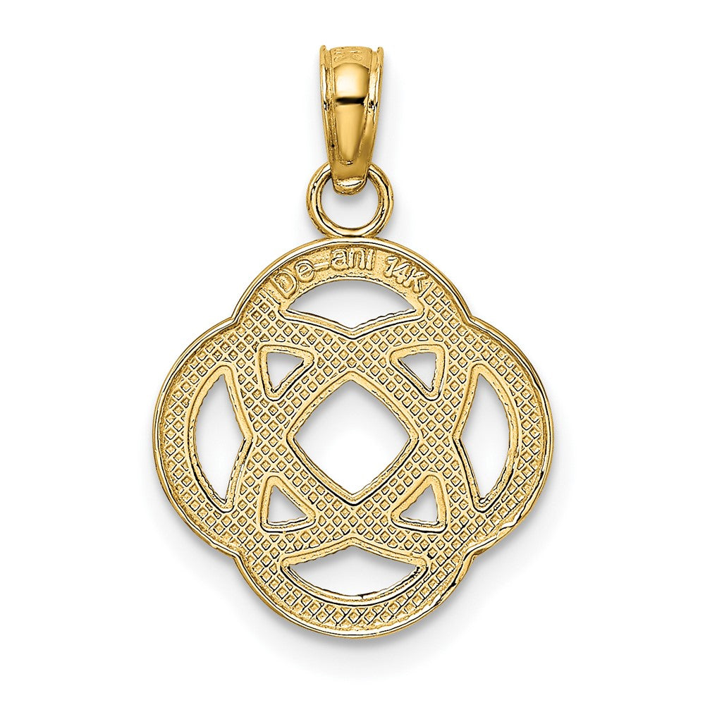 FJC Finejewelers 10 kt Yellow Gold Small Celtic Eternity Knot Circle Charm 17 mm