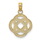 FJC Finejewelers 10 kt Yellow Gold Small Celtic Eternity Knot Circle Charm 17 mm