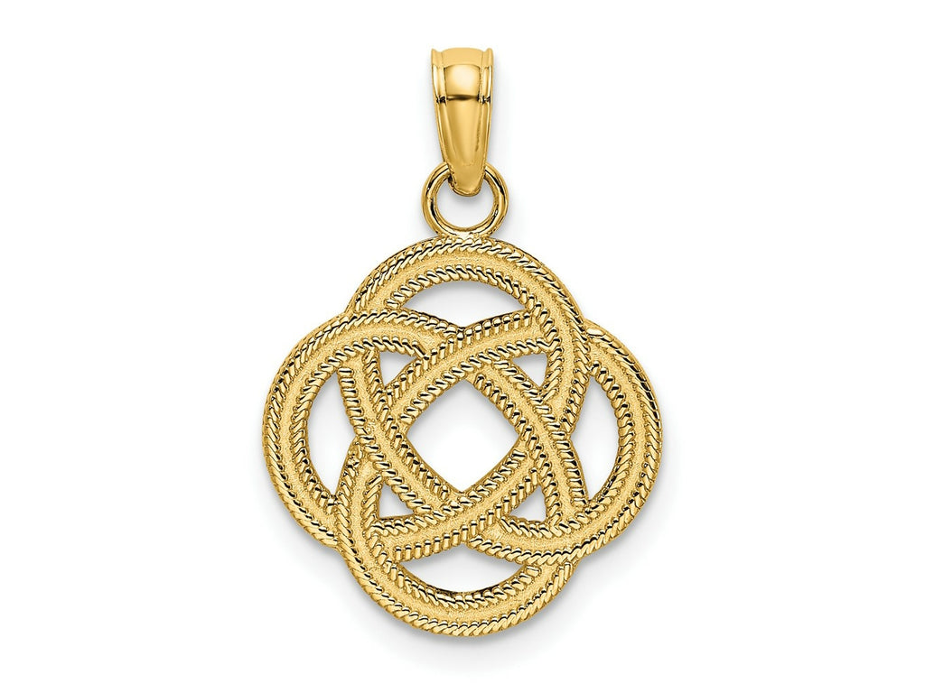 FJC Finejewelers 10 kt Yellow Gold Small Celtic Eternity Knot Circle Charm 17 mm
