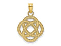 FJC Finejewelers 10 kt Yellow Gold Small Celtic Eternity Knot Circle Charm 17 mm
