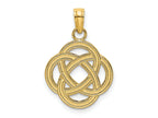 FJC Finejewelers 10 kt Yellow Gold Small Celtic Eternity Knot Circle Charm 17 mm