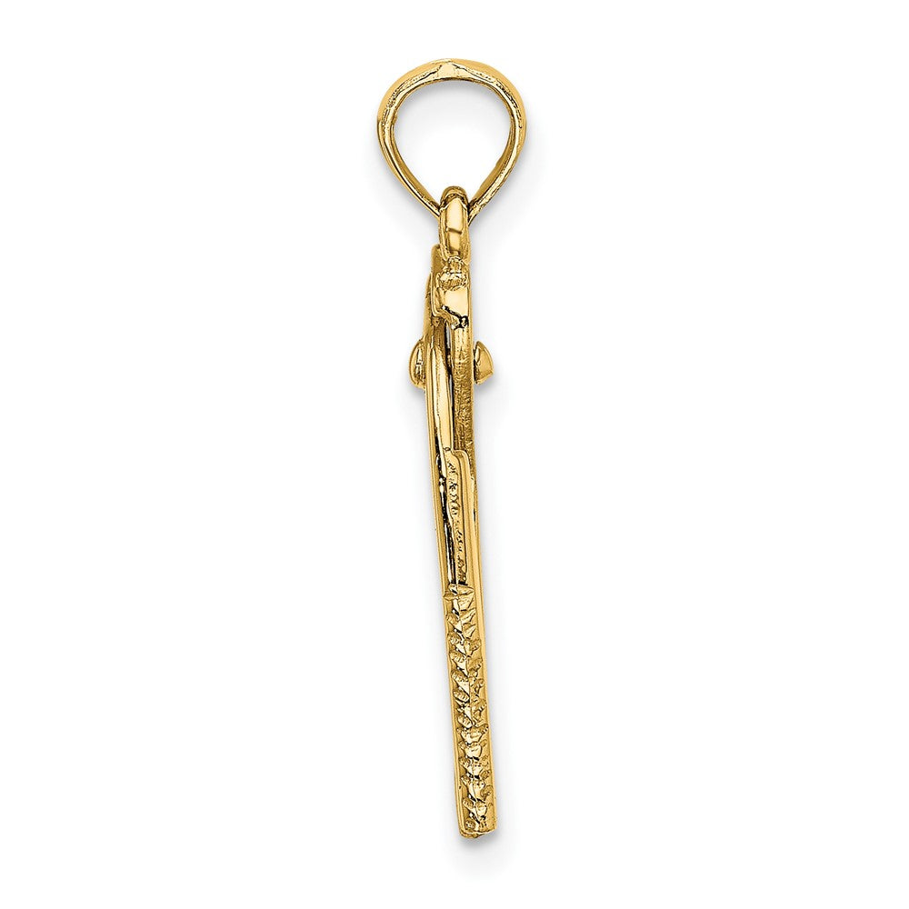 FJC Finejewelers 10 kt Yellow Gold 3-D Moveable Locking Wrench Charm 19 x 5 mm