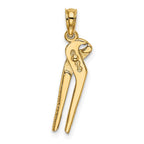 FJC Finejewelers 10 kt Yellow Gold 3-D Moveable Locking Wrench Charm 19 x 5 mm