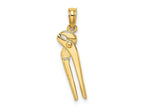 FJC Finejewelers 10 kt Yellow Gold 3-D Moveable Locking Wrench Charm 19 x 5 mm