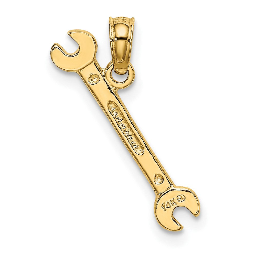 FJC Finejewelers 10 kt Yellow Gold 3-D Double Open-Ended Wrench Charm 16 x 4 mm