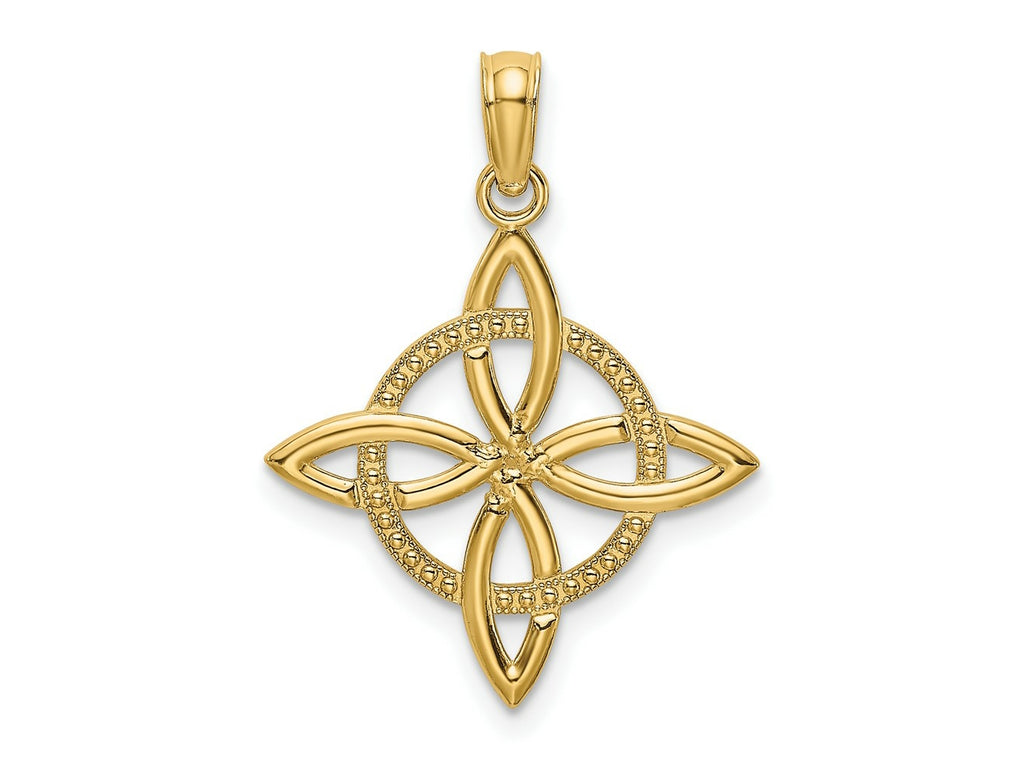 FJC Finejewelers 10 kt Yellow Gold Small Celtic Eternity Knot Charm 21 x 18 mm