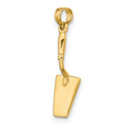 FJC Finejewelers 10 kt Yellow Gold 3-D Concrete Tool Spatula Charm 19 x 7 mm