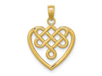 FJC Finejewelers 10 kt Yellow Gold Small Celtic Knot Heart Charm 20 x 14 mm