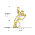 FJC Finejewelers 10 kt Yellow Gold 3-D Moveable Sunglasses Charm 5 x 18 mm