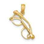 FJC Finejewelers 10 kt Yellow Gold 3-D Moveable Sunglasses Charm 5 x 18 mm