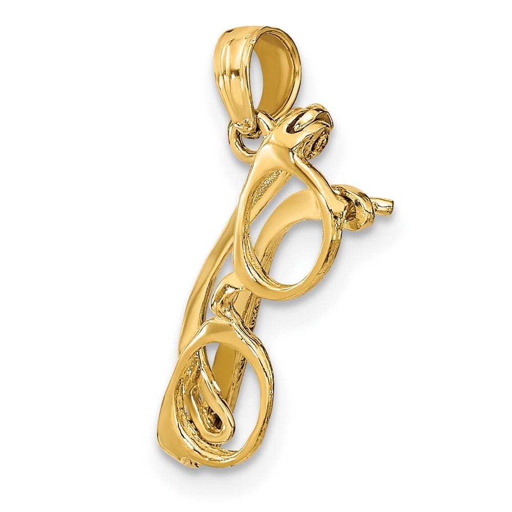 FJC Finejewelers 10 kt Yellow Gold 3-D Moveable Sunglasses Charm 5 x 18 mm