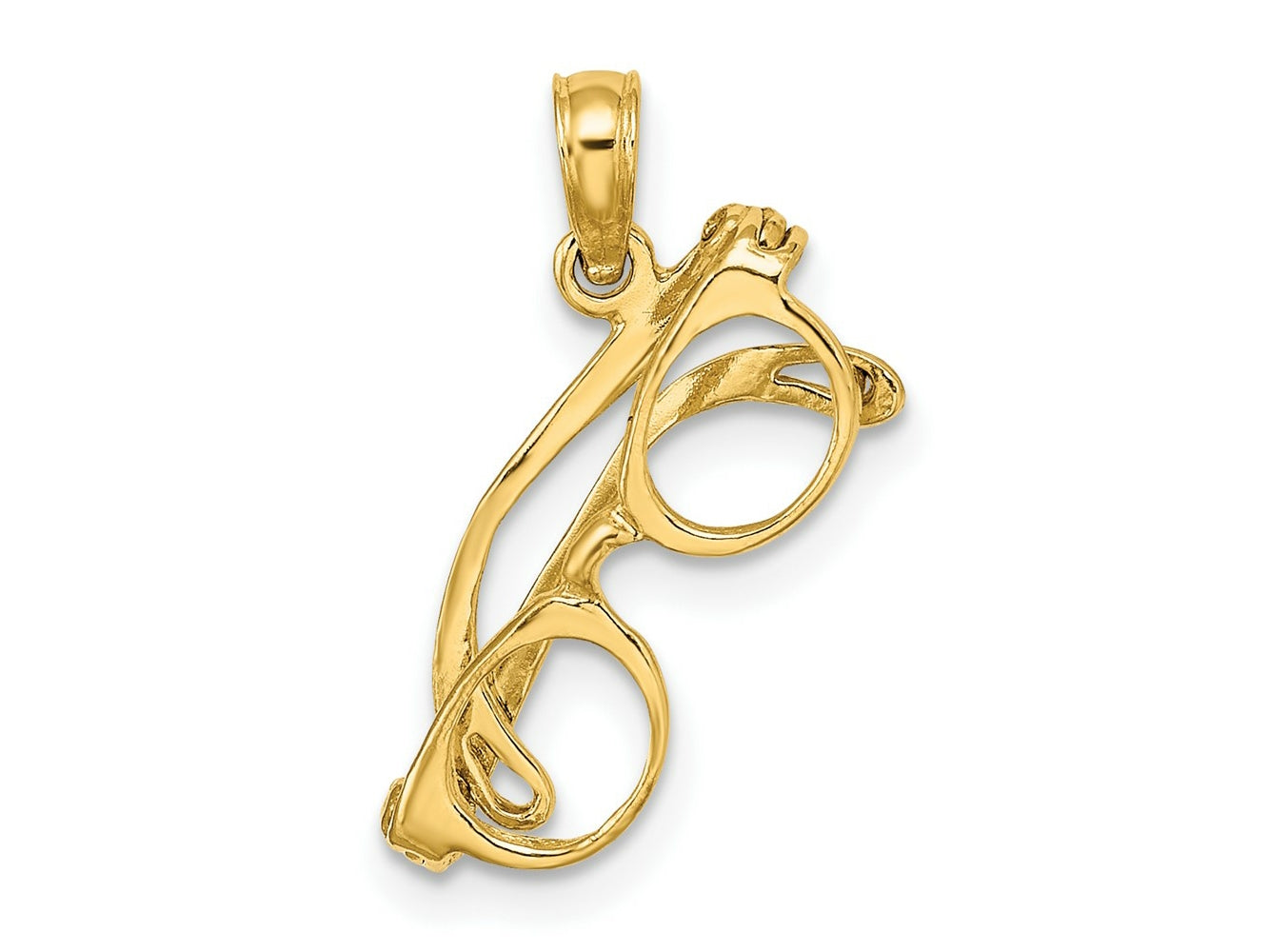 FJC Finejewelers 10 kt Yellow Gold 3-D Moveable Sunglasses Charm 5 x 18 mm