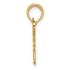 FJC Finejewelers 10 kt Yellow Gold American Flag Charm 14 x 19 mm