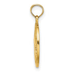 FJC Finejewelers 10 kt Yellow Gold Fleur de Lis on Oval Disc Charm 19 x 12 mm