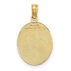 FJC Finejewelers 10 kt Yellow Gold Fleur de Lis on Oval Disc Charm 19 x 12 mm