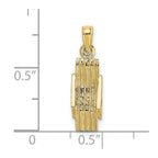 FJC Finejewelers 10 kt Yellow Gold 3-D Lounge Beach Chair Charm 14 x 6 mm