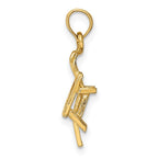 FJC Finejewelers 10 kt Yellow Gold 3-D Lounge Beach Chair Charm 14 x 6 mm