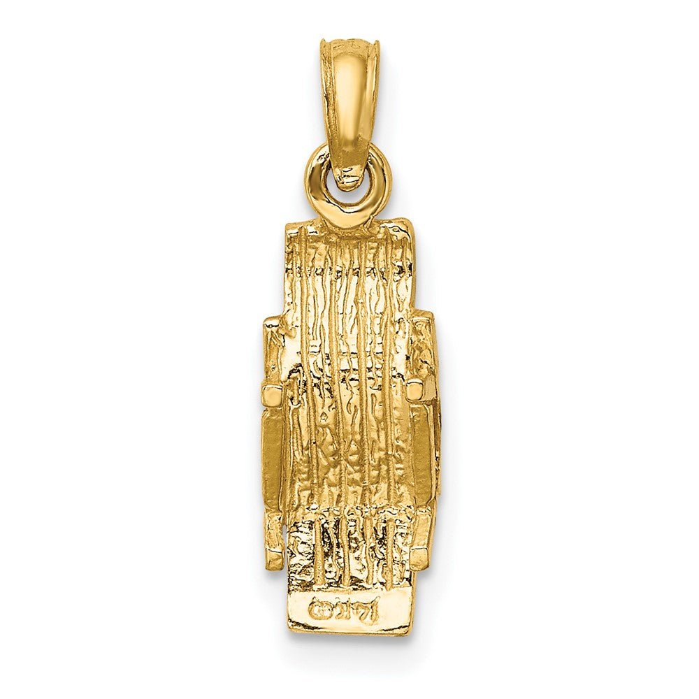 FJC Finejewelers 10 kt Yellow Gold 3-D Lounge Beach Chair Charm 14 x 6 mm