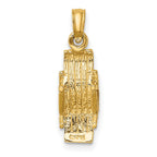 FJC Finejewelers 10 kt Yellow Gold 3-D Lounge Beach Chair Charm 14 x 6 mm