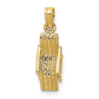FJC Finejewelers 10 kt Yellow Gold 3-D Lounge Beach Chair Charm 14 x 6 mm