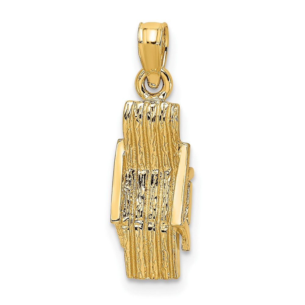 FJC Finejewelers 10 kt Yellow Gold 3-D Lounge Beach Chair Charm 14 x 6 mm