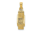 FJC Finejewelers 10 kt Yellow Gold 3-D Lounge Beach Chair Charm 14 x 6 mm