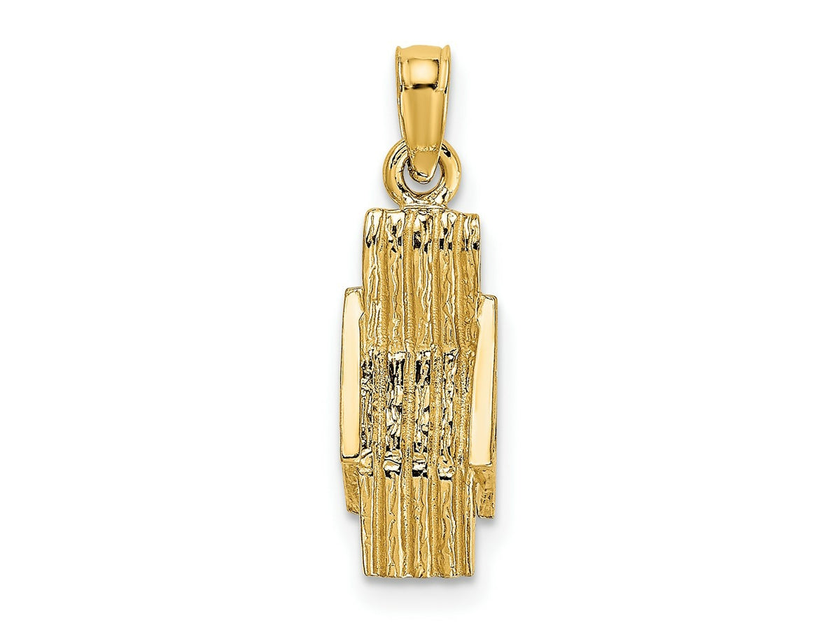 FJC Finejewelers 10 kt Yellow Gold 3-D Lounge Beach Chair Charm 14 x 6 mm