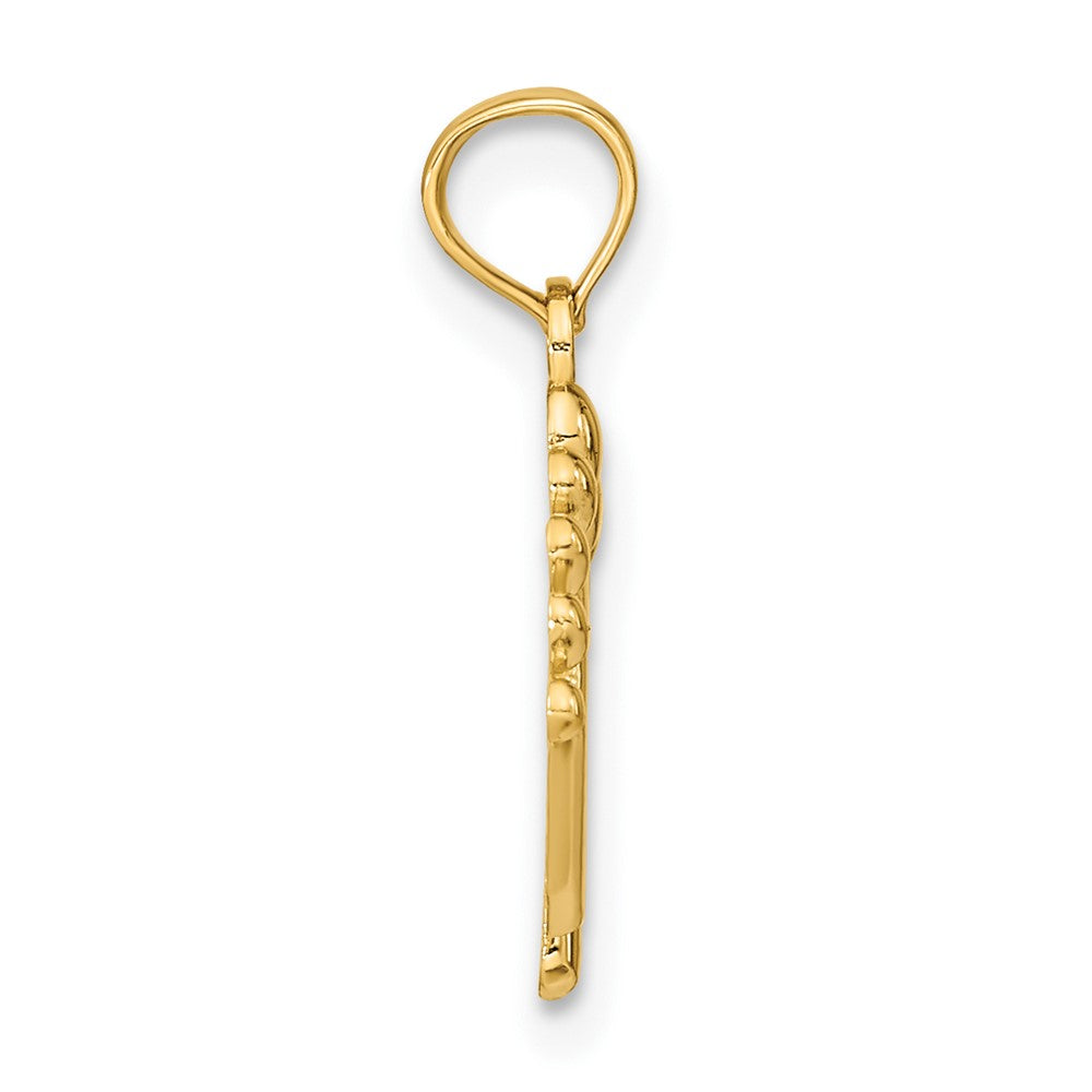 FJC Finejewelers 10 kt Yellow Gold Double Feet Hang Ten Style Charm 14 x 12 mm